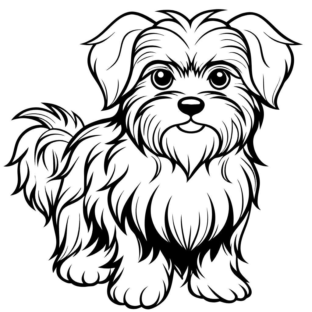 일러스트 말티즈 white-maltese