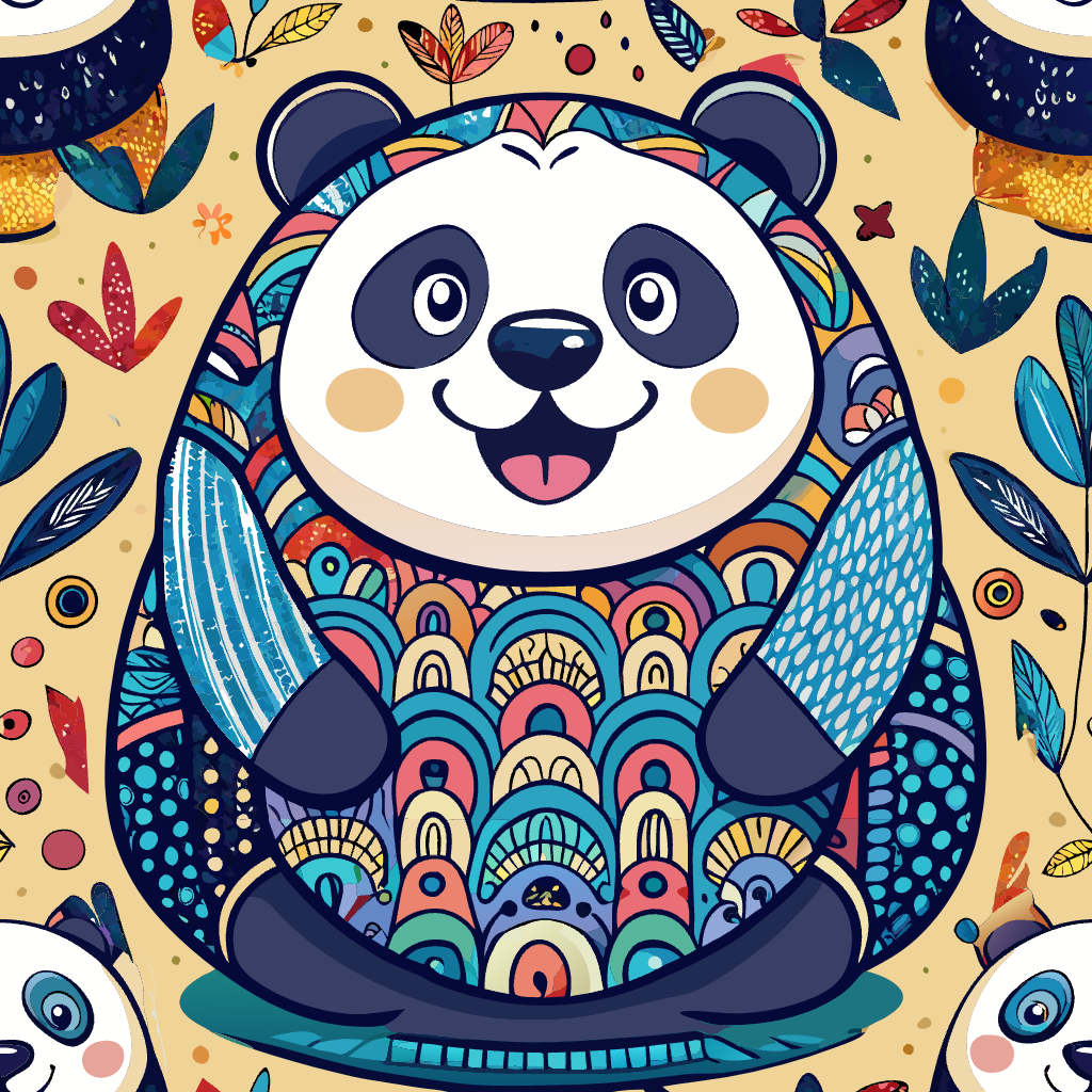 일러스트 행복한 아기 판다_baby-big-panda (11)