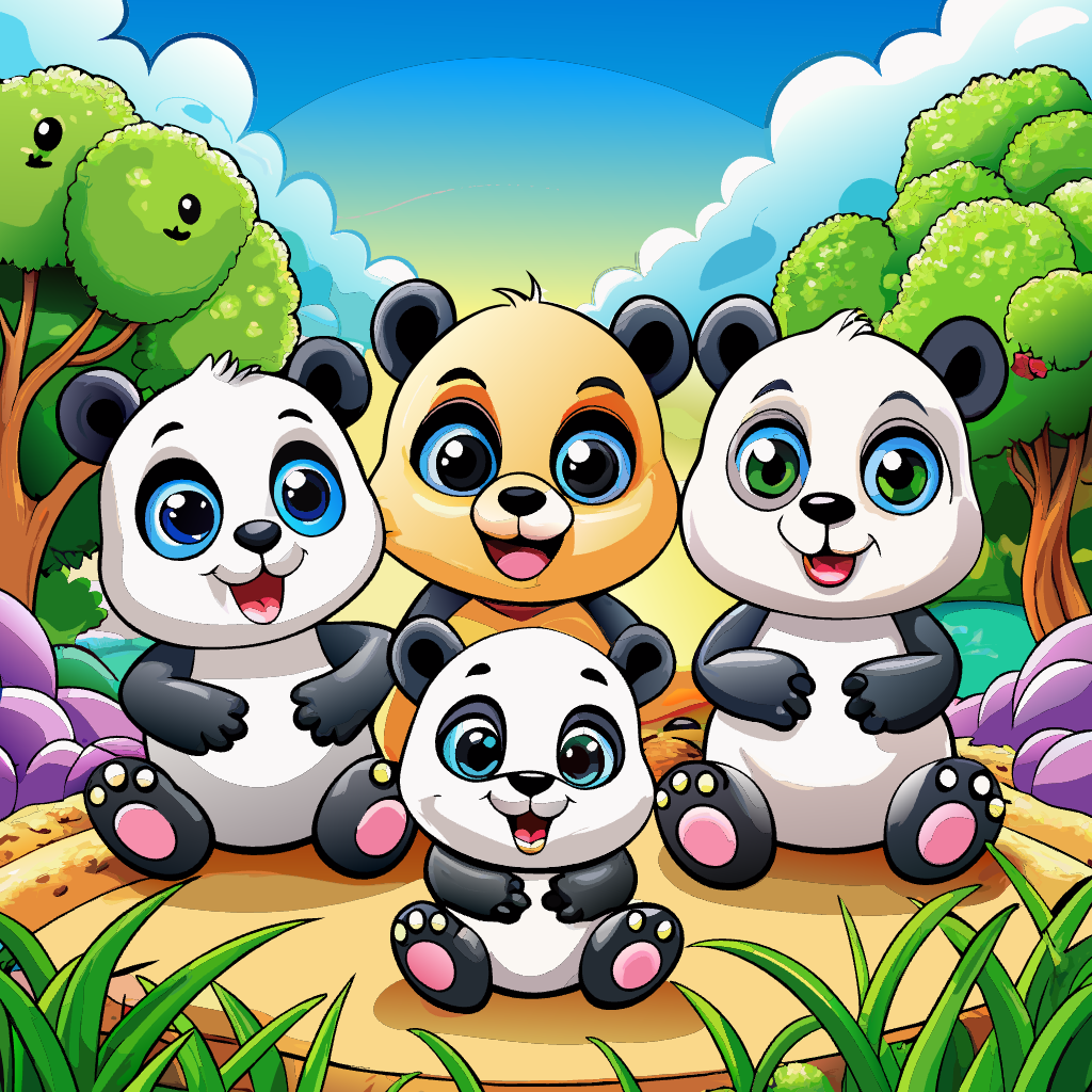 행복한 아기 판다 일러스트baby-panda (23)