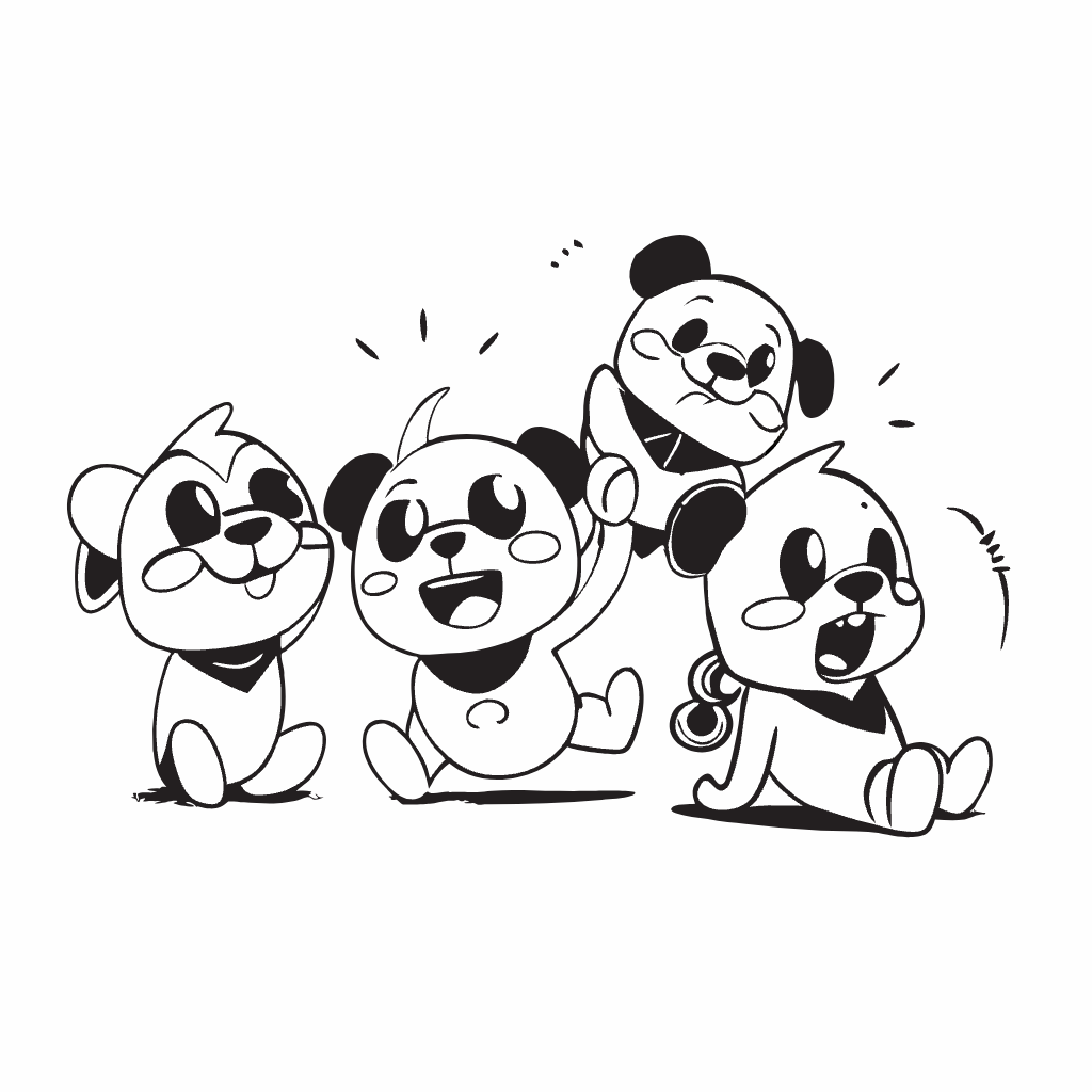 행복한 아기 판다 일러스트baby-panda (32)