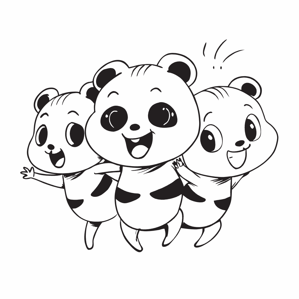 행복한 아기 판다 일러스트baby-panda (34)