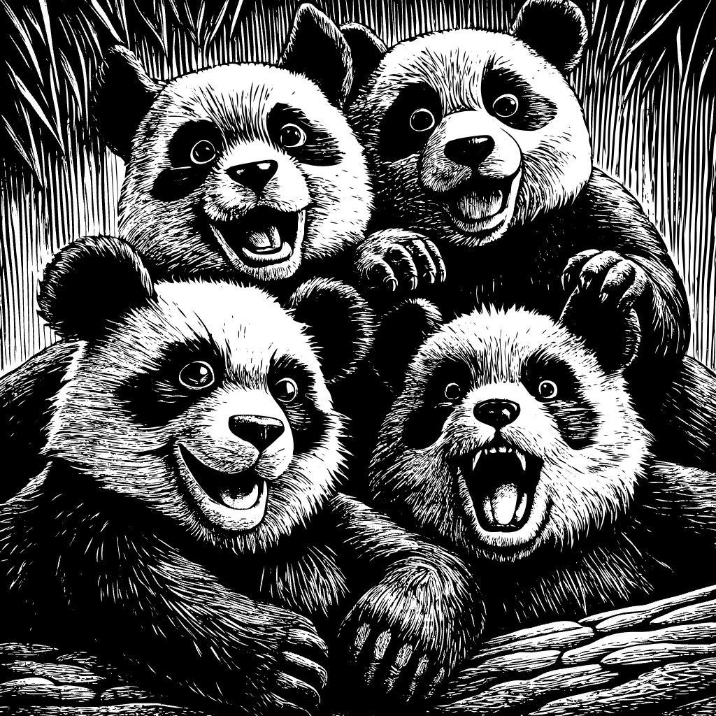 행복한 아기 판다 일러스트baby-panda (38)