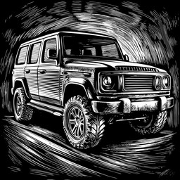 검은색 흰색 - 셔츠 자동차 달리는