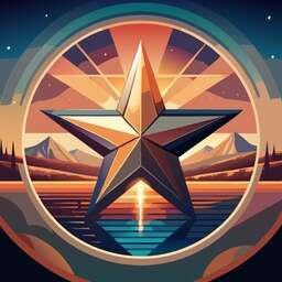 Star sitting in the middle of a lake