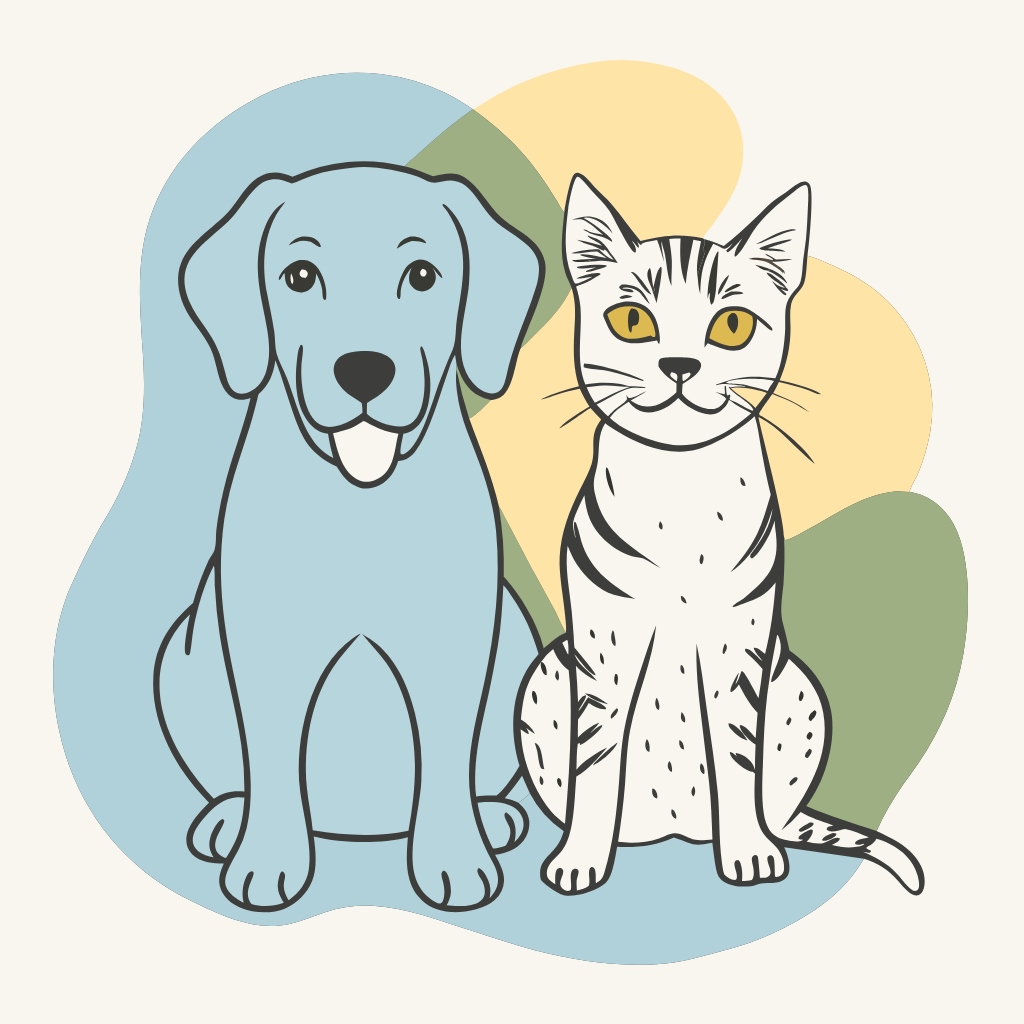 고양이_강아지_벡터파일_dog-and-cat-together (7)