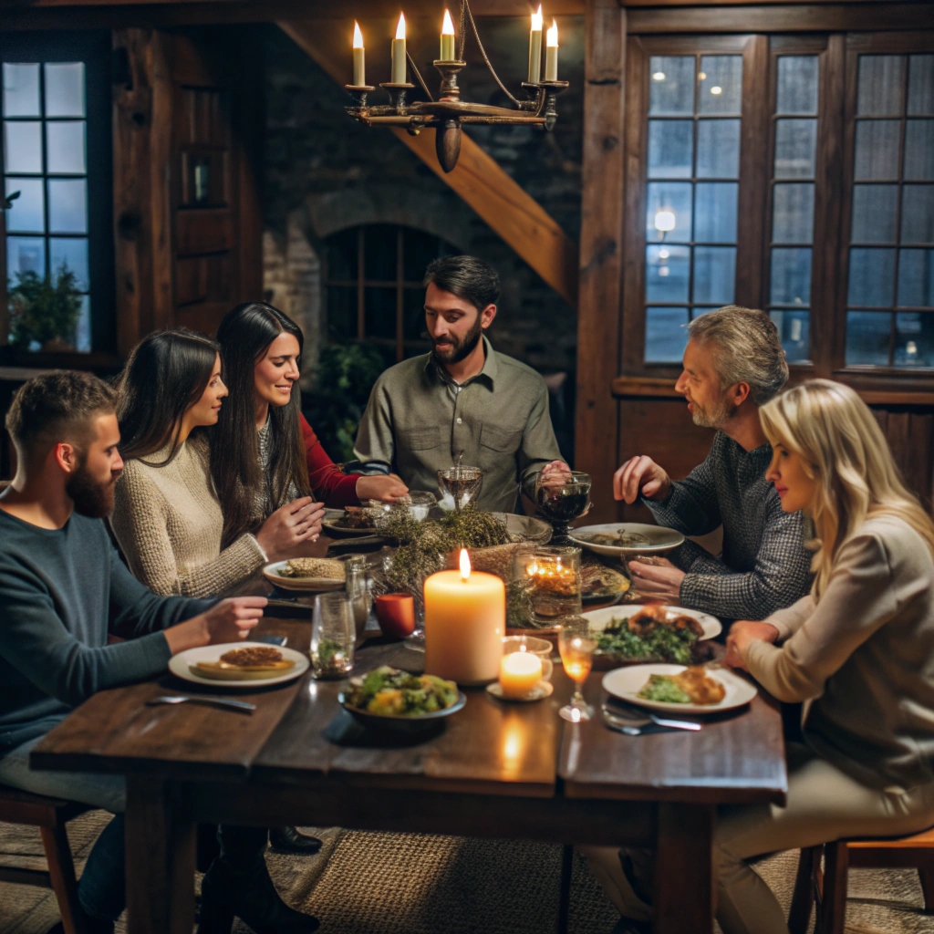 식사 단체 건강식 브런치 단체식사 아침 점심 저녁식사 png 이미지 배경realistic-photography-people-having-a-feast-togeth (42)