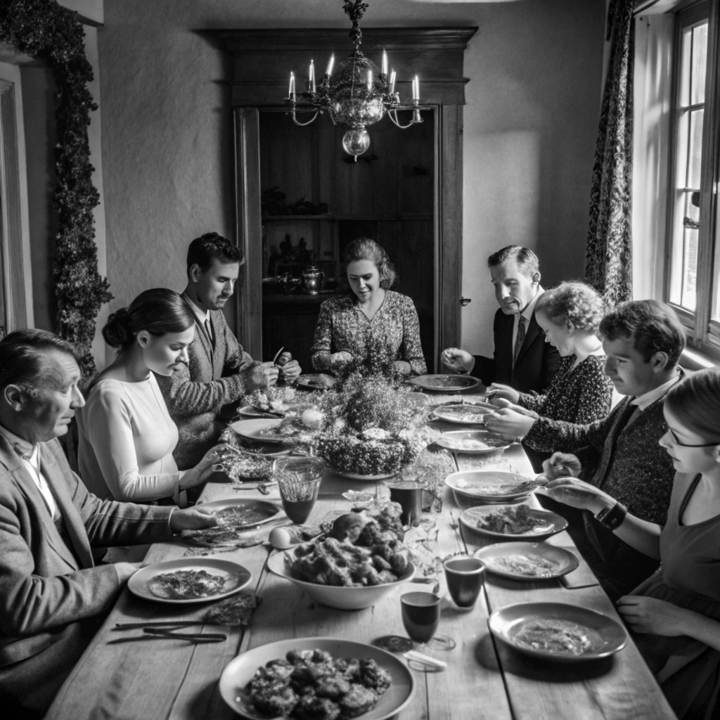 식사 단체 건강식 브런치 단체식사 아침 점심 저녁식사 png 이미지 배경realistic-photography-people-having-a-feast-togeth (52)