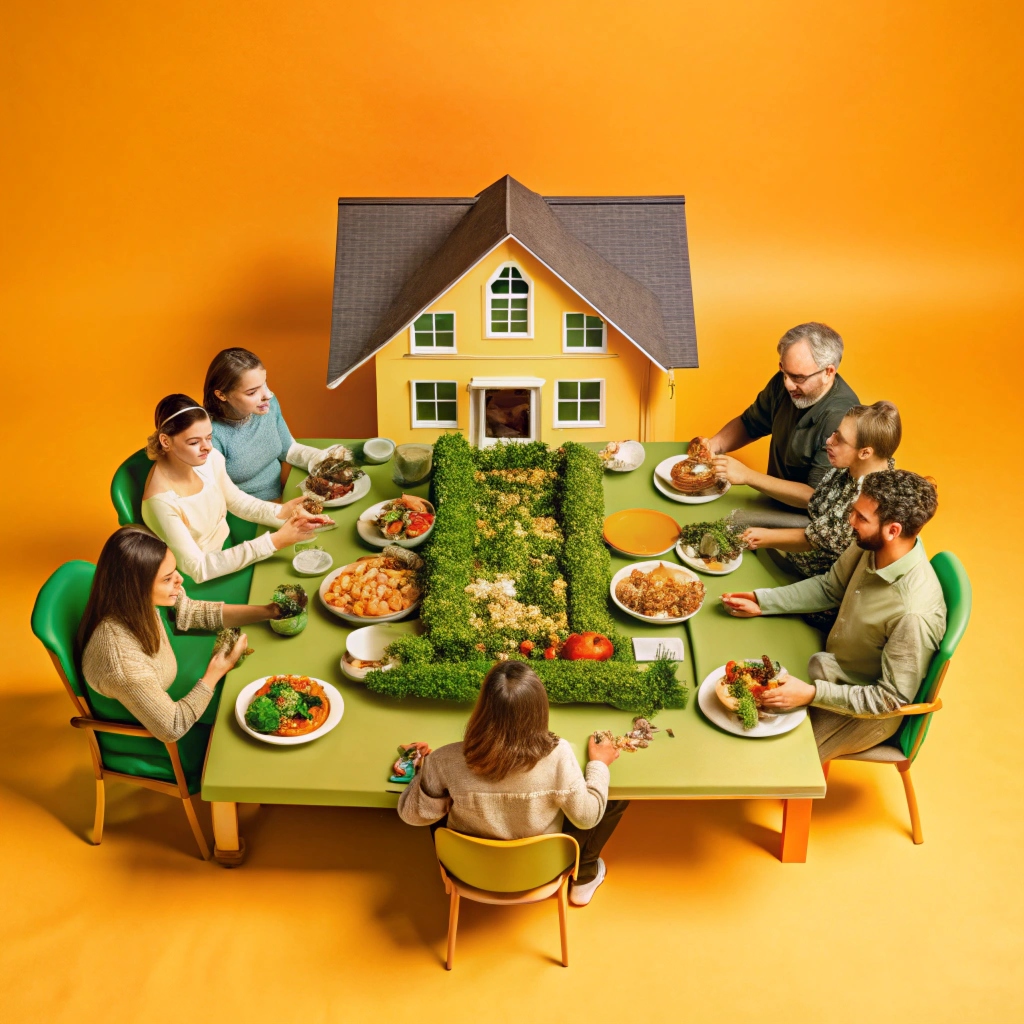 식사 단체 건강식 브런치 단체식사 아침 점심 저녁식사 png 이미지 배경realistic-photography-people-having-a-feast-togeth (56)