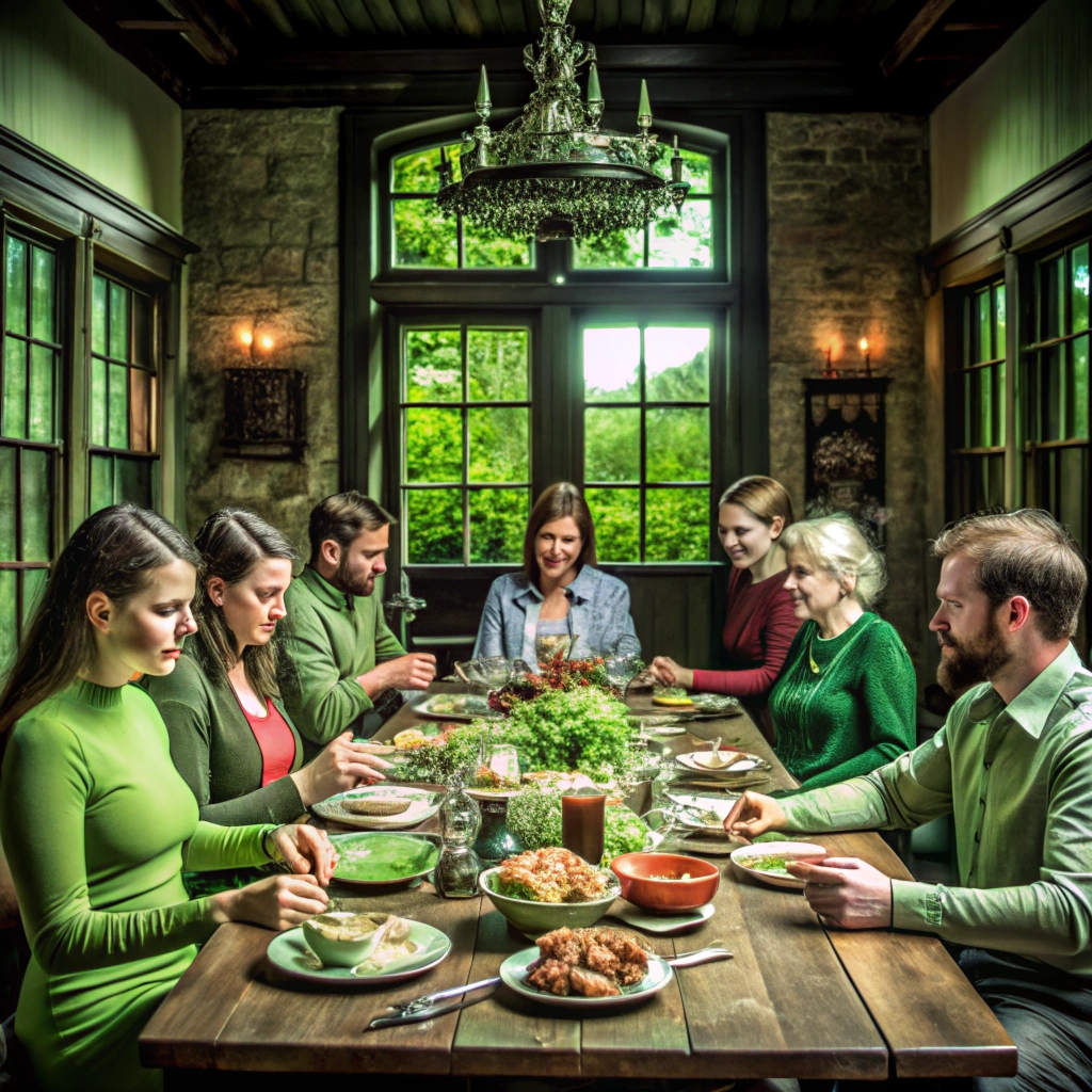 식사 단체 건강식 브런치 단체식사 아침 점심 저녁식사 png 이미지 배경realistic-photography-people-having-a-feast-togeth (60)