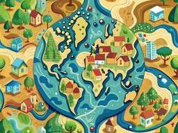 Illustration Map Globe Upload