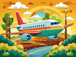 Illustration Airplane Upload Plus