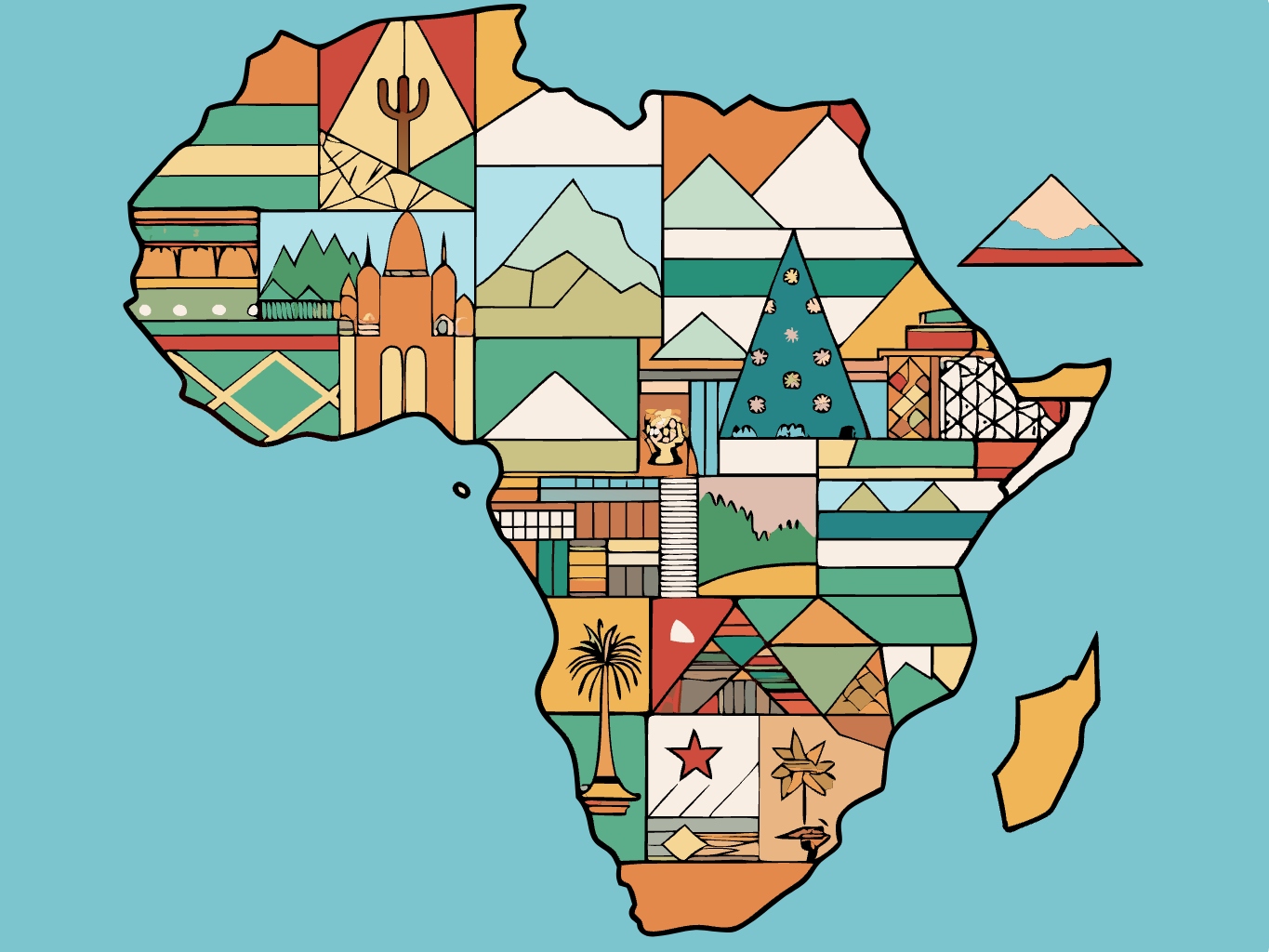 아프리카 흑인 흑형 초원 초원 아프리카 지도 svg 벡터 이미지 원본 파일_africa (4)