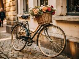 Bicycle Parked on the Side of a Street