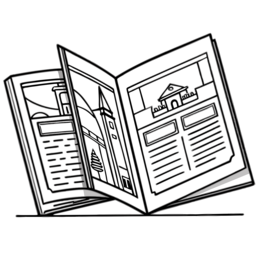Clipart Folder File Menu Black and White