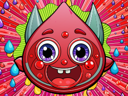 Cartoon Cute Fish Diamond Face
