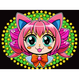 만화 배경 고양이 다이아몬드 별
