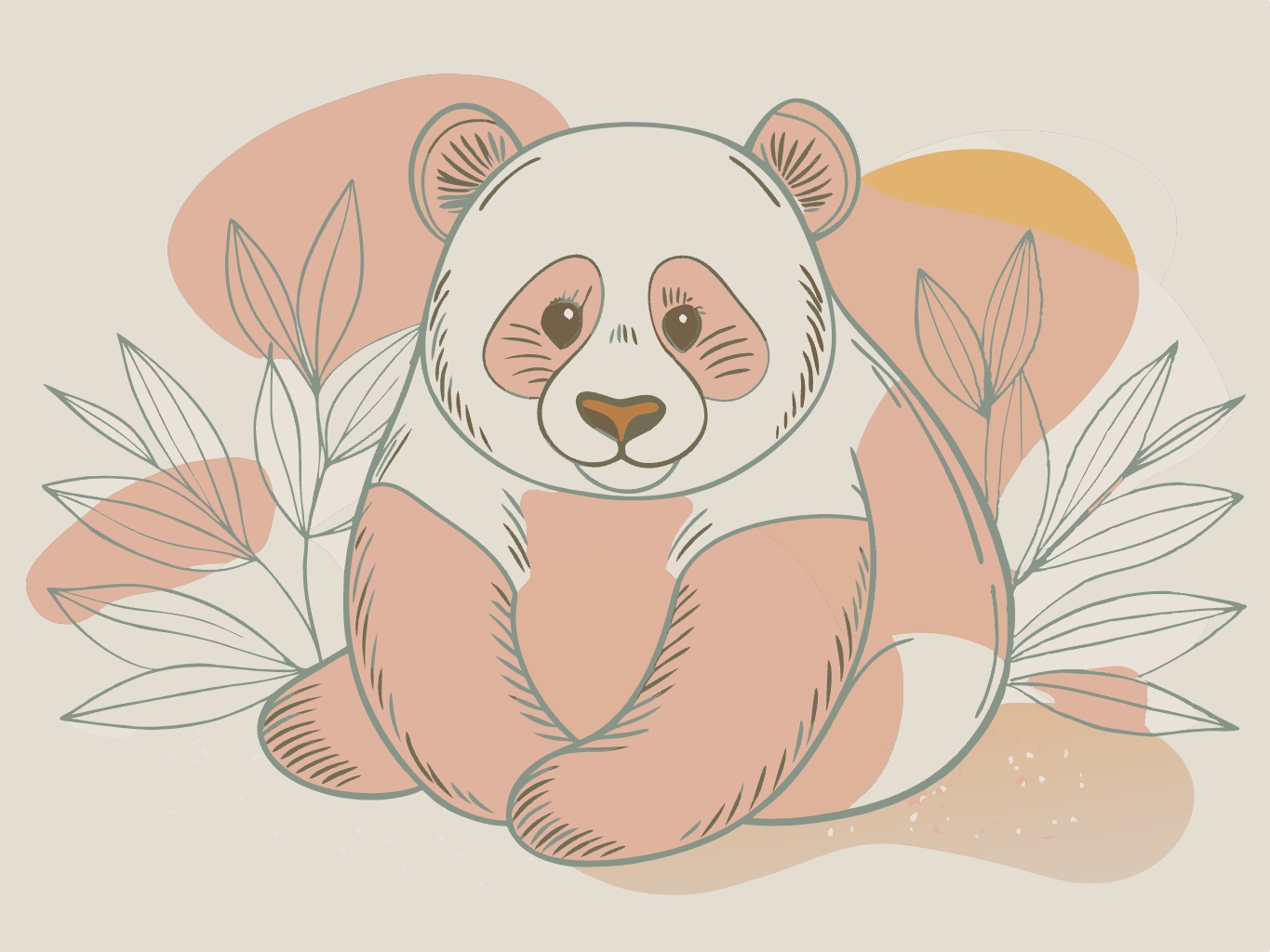 핑크 핑크판다 판다 동물 동물농장 농장 가축 svg 벡터 원본 이미지 파일_pink-panda (1)