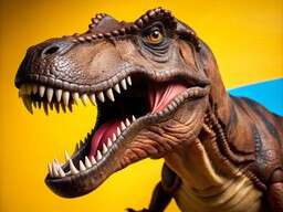 A Dinosaur with Its Mouth Open