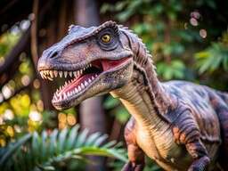 A Dinosaur with Its Mouth Open