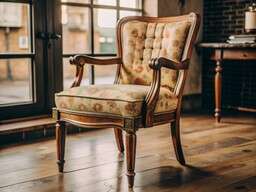 Chair Sitting in Front of a Window in a Room