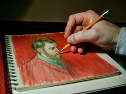 책 연필 위의 사람 그림