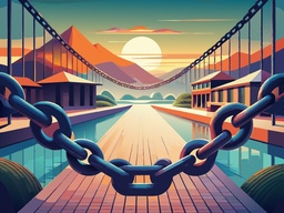 일러스트 자물쇠 링크 열쇠 화려한