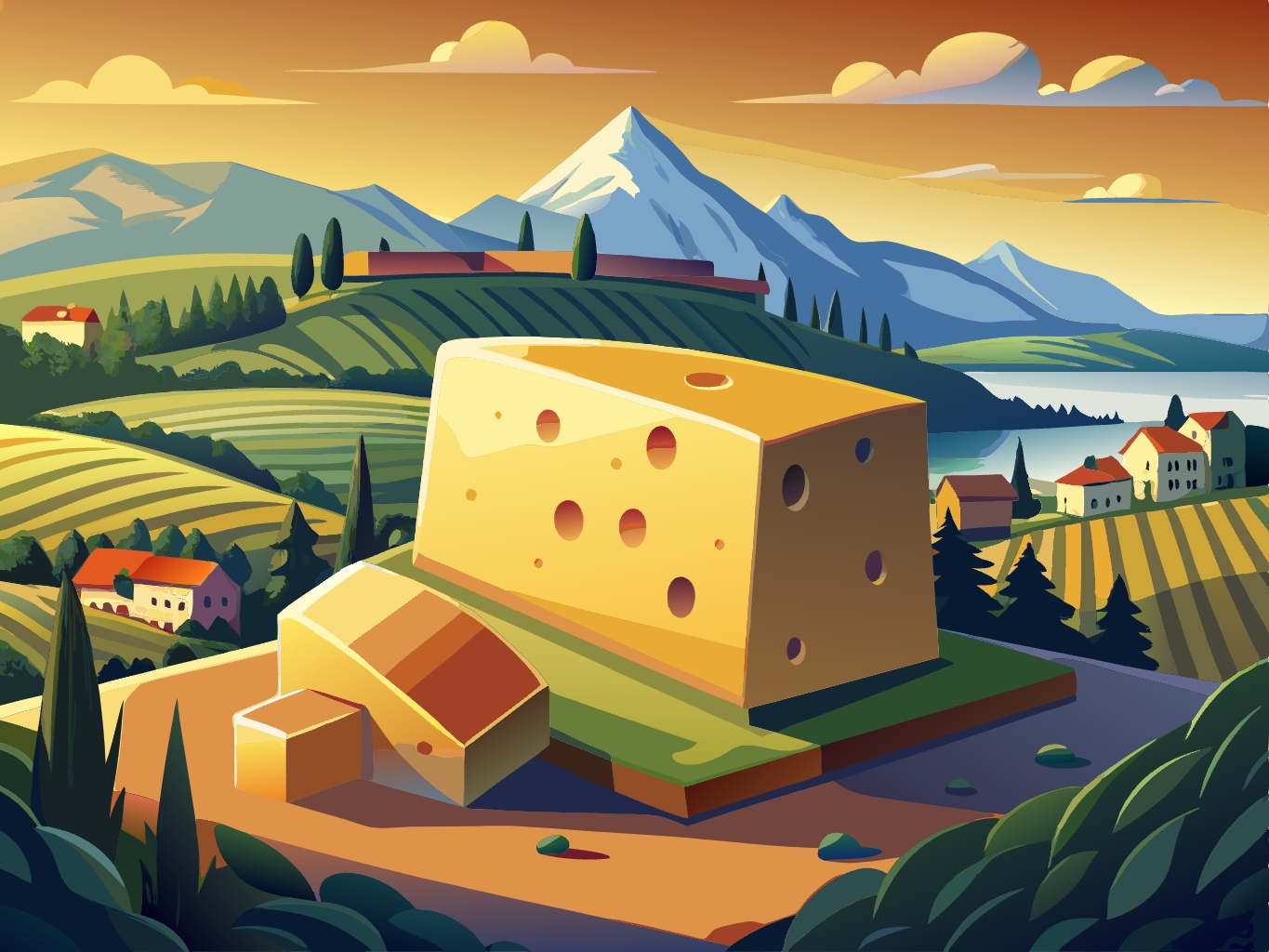 치즈 음식 와인 살균 발효 건강 유럽 svg 벡터 원본 이미지 포토샵 파일_cheese (5)