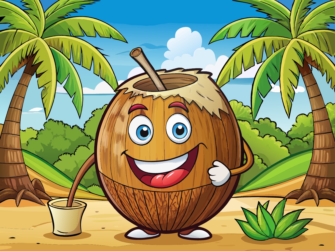 코코넛 야자수 열매 코코넛열매 여름 동남아 음료 음료수 더위 svg 벡터 원본 이미지 포토샵 파일_coconut (39)