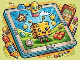 Cartoon Background Square Phone Diamond