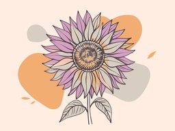 일러스트 배경 꽃 태양 별