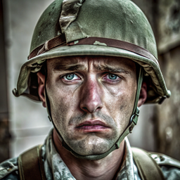 A Man In A Military Uniform Looking At The Camera