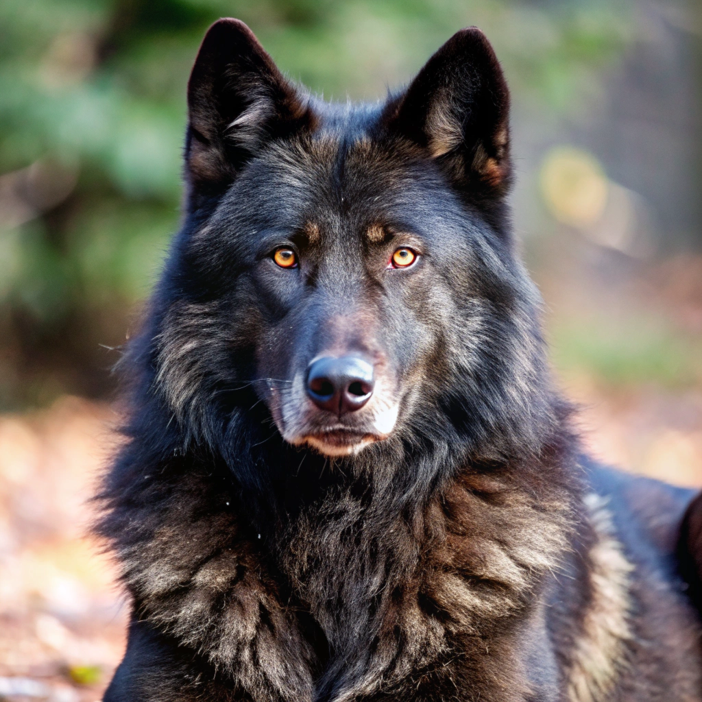 늑대, 야생, 육식동물, 동물a-majestic-black-wolf-with-a-gentle--almost-human- (3)