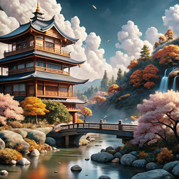 그림 가운데 강
