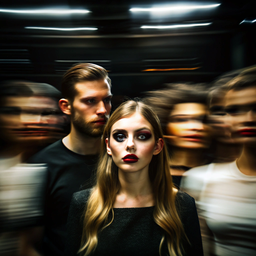 Group of People Standing in Front of Each Other People
