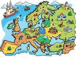 Illustration Map Globe Plus