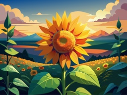 그림 자연 태양 꽃 별