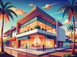 Illustration Background Home Square Building