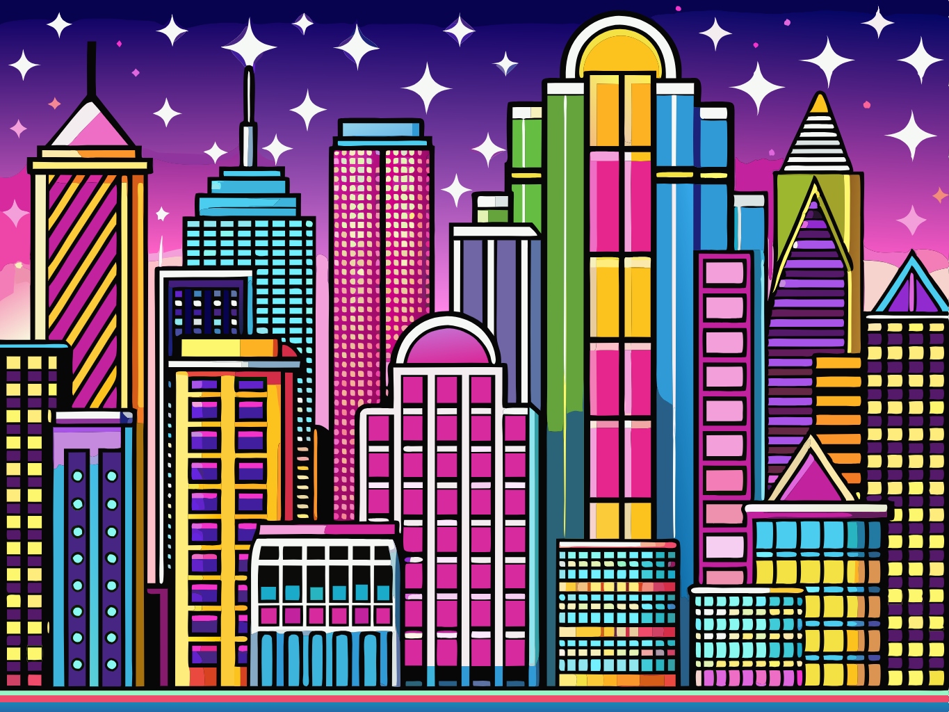 스카이라인_고층빌딩_벡터_skyline (21)