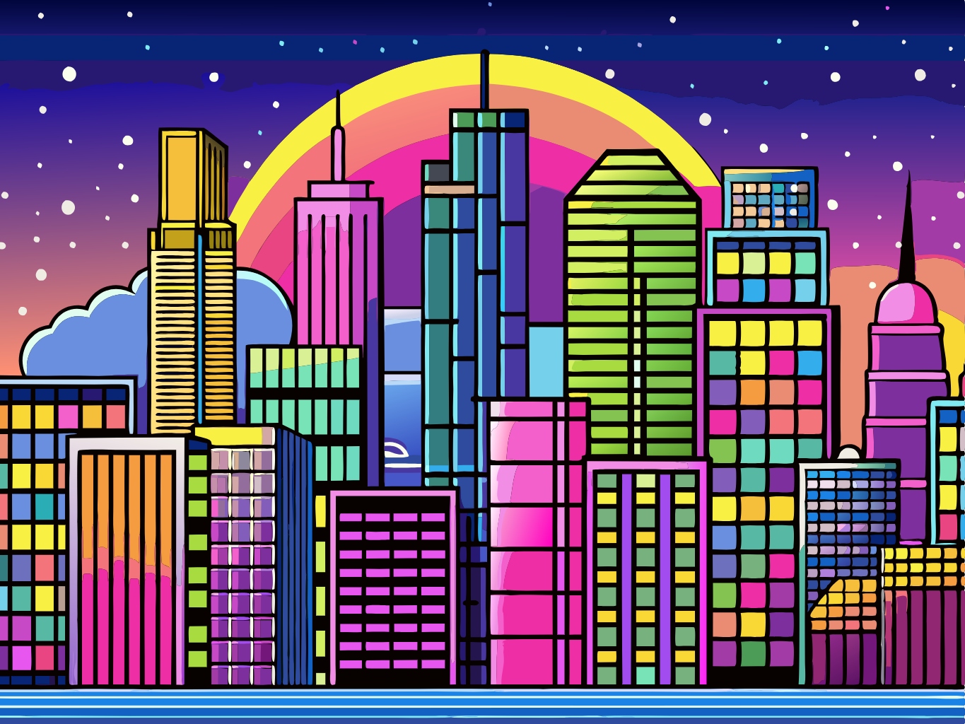 스카이라인_고층빌딩_벡터_skyline (22)