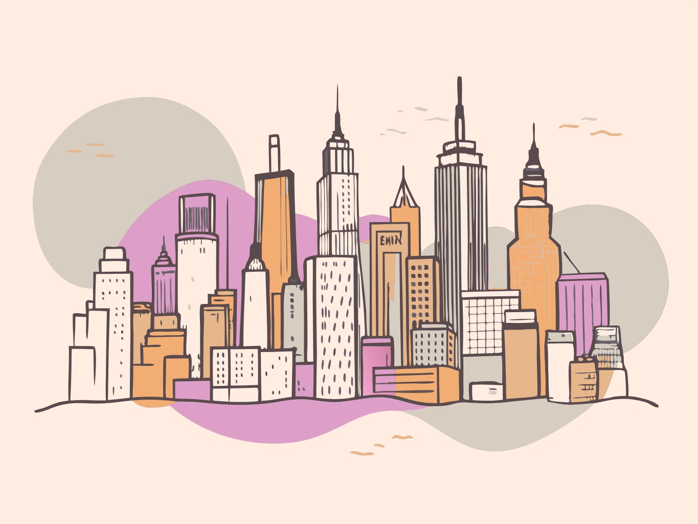 스카이라인_고층빌딩_벡터_skyline (4)