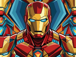 A Stylized Illustration Of A Stylized Iron Man