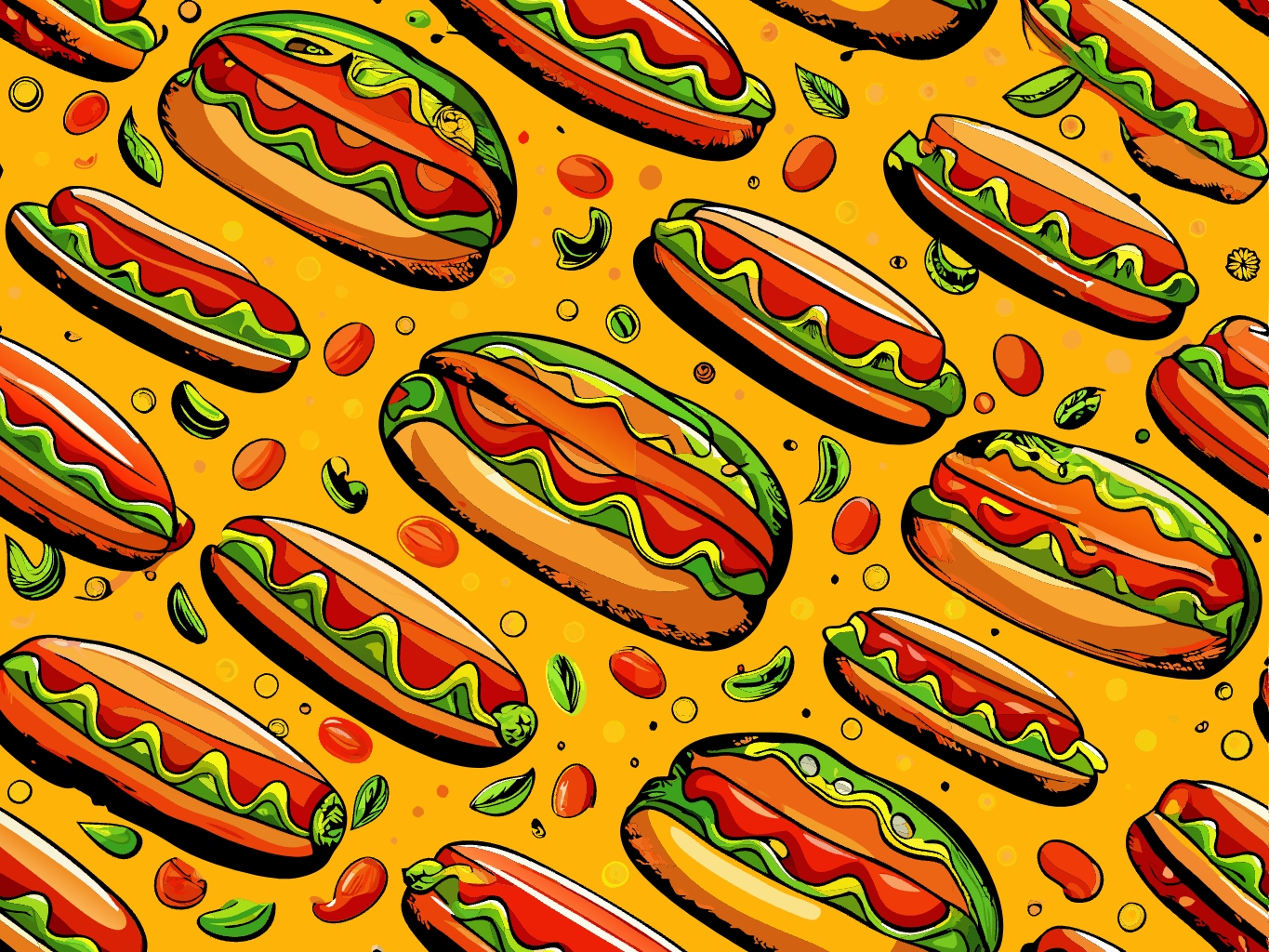 핫도그 도그 간식 놀이기구 놀이터 점심 아침 던킨 도너츠 커피 svg 벡터 원본 배경 이미지 파일_hot-dog (9)