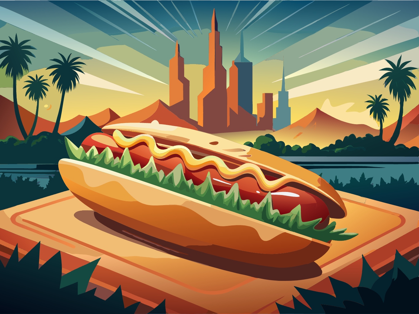 핫도그 도그 간식 놀이기구 놀이터 점심 아침 던킨 도너츠 커피 svg 벡터 원본 배경 이미지 파일_hot-dog (21)