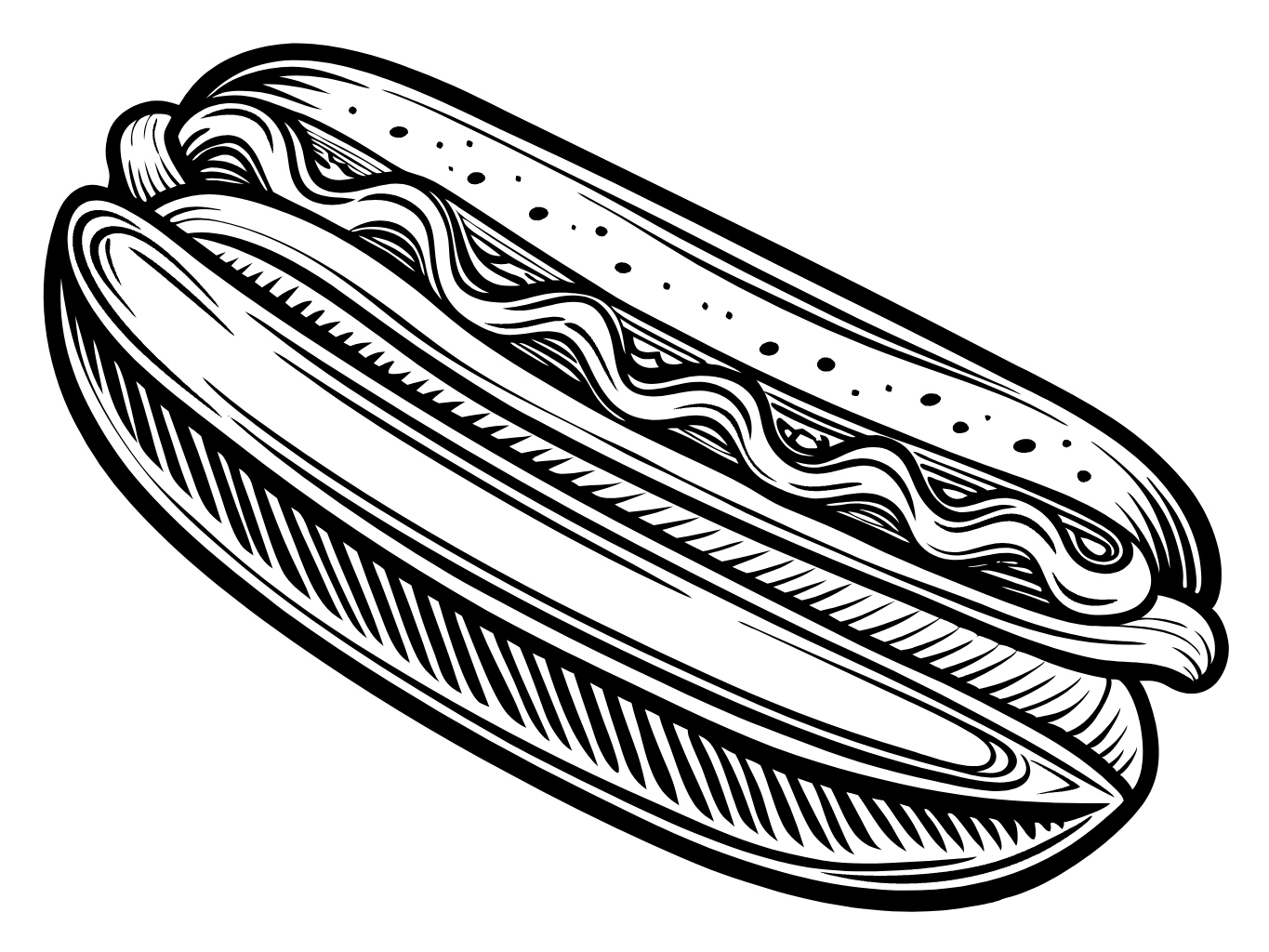 핫도그 도그 간식 놀이기구 놀이터 점심 아침 던킨 도너츠 커피 svg 벡터 원본 배경 이미지 파일_hot-dog (28)