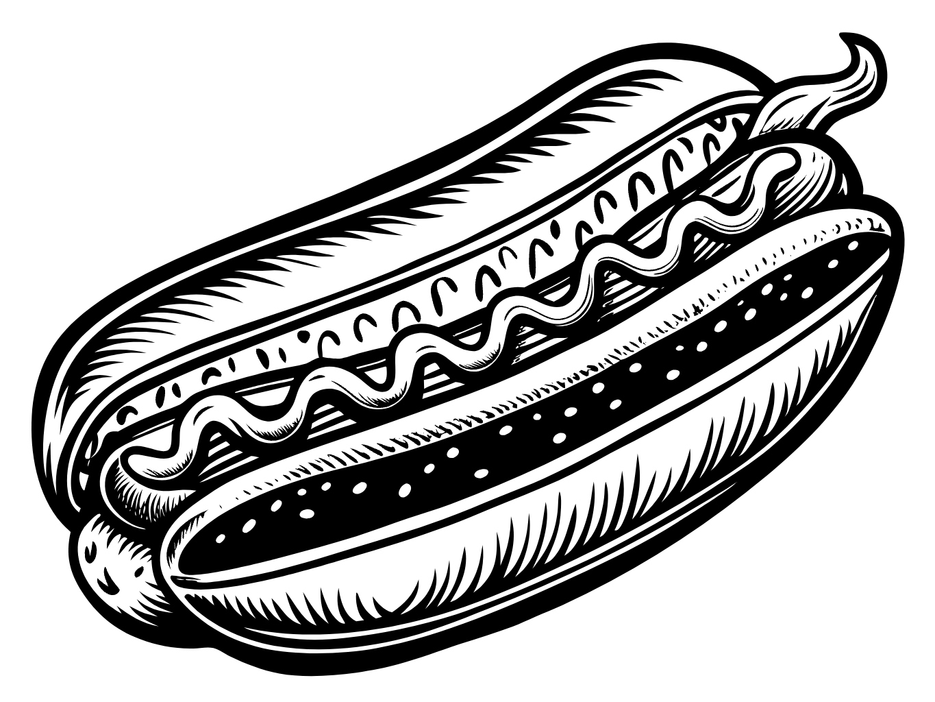 핫도그 도그 간식 놀이기구 놀이터 점심 아침 던킨 도너츠 커피 svg 벡터 원본 배경 이미지 파일_hot-dog (29)