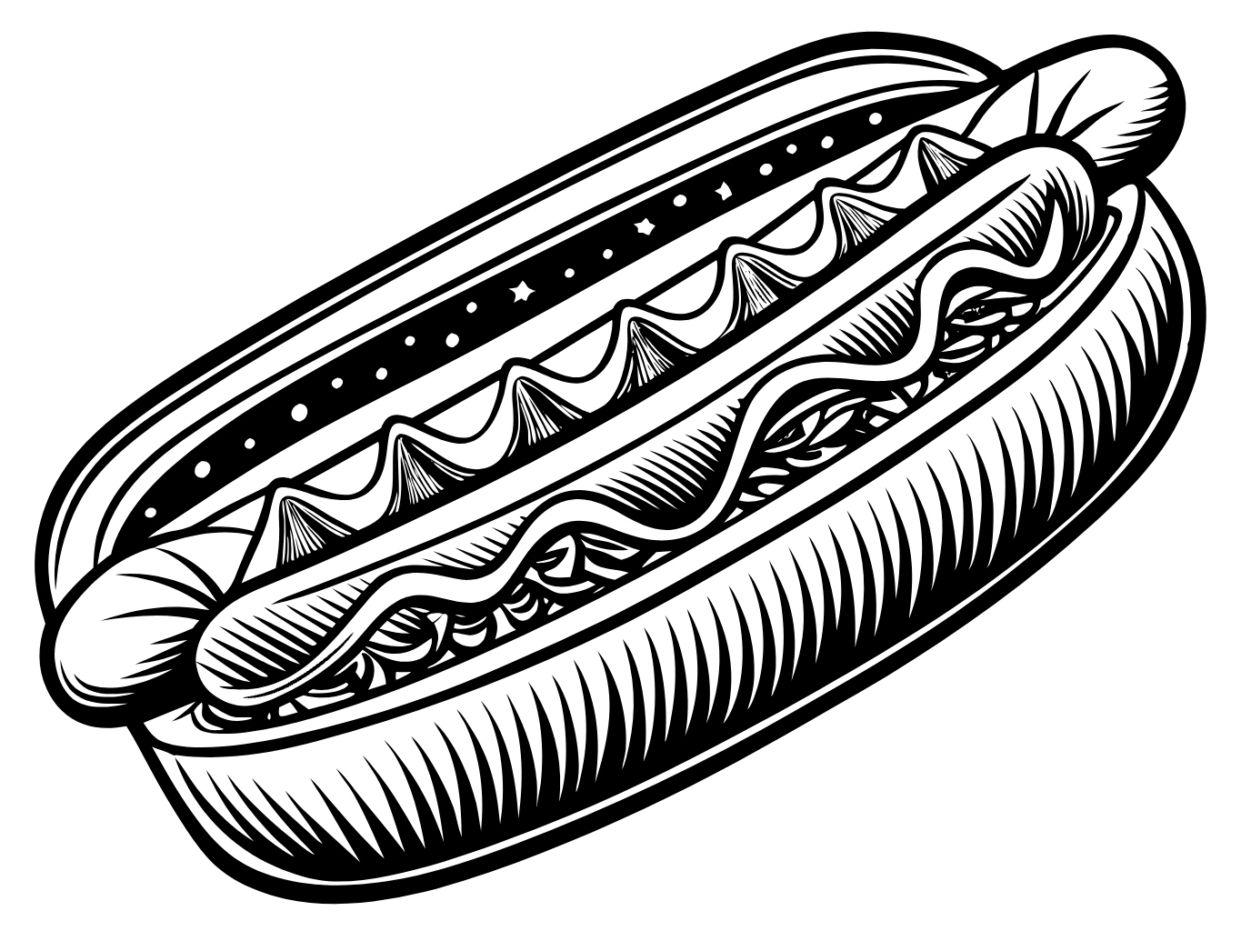 핫도그 도그 간식 놀이기구 놀이터 점심 아침 던킨 도너츠 커피 svg 벡터 원본 배경 이미지 파일_hot-dog (30)