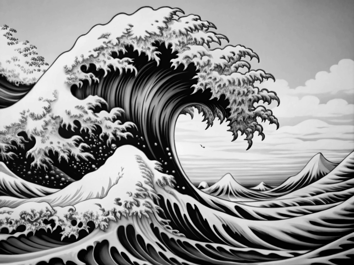 일러스트 스타일 illustration-style-웨이브 물경 파도 wave (2)