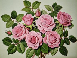 그림 분홍색 장미