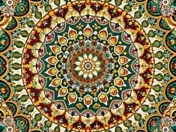 Circular Design in Green, Orange and Yellow