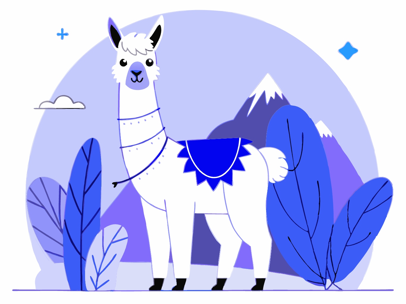 라마, 들판, 귀여운, 동물llama (36)